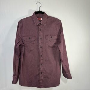 Wrangler Est 1947 Collar Pocket Western Casual Button Down Long Sleeve Sz S